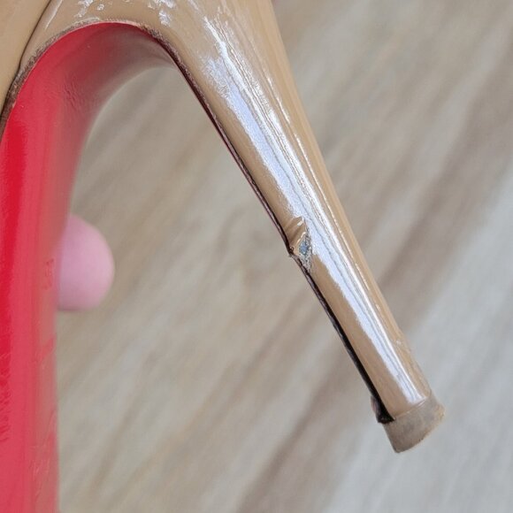 Christian Louboutin Nude Square Toe Patent leather Pumps Eur. 36 - Picture 15 of 16